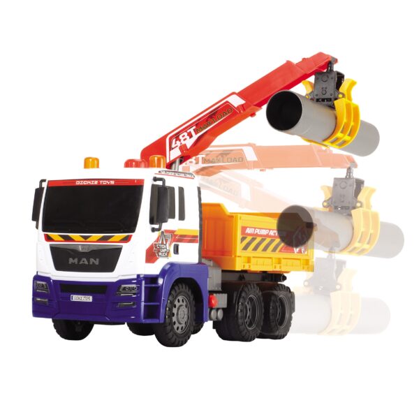 Masinuta de Jucarie, Air Pump Truck, Sistem cu Pompa de Aer, Camion Utilitar, Roti cu Rulare Libera, Multicolor