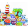 Joc de Pescuit, Fun Fishing Puzzle, Indiggo®, Lumea Marina, Include 2 Undite, 20 Pestisori, Puzzle, Cutie Depozitare, 3 ani+, Multicolor
