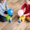 Jucarie Interactiva pentru Copii, Lansator de Baloane, Vehicule in Miscare, 12 Baloane Incluse, 3 ani+, Indiggo, Multicolor
