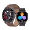 Ceas Smartwatch DT™ WATCH3 MAX Apelare Bluetooth HD, 1.36" Amoled 60Hz Refresh Rate, AI Asistent Vocal, GPS, NFC Acces Control, Incarcare Wireless, ECG/HR/Somn/SpO2, 24/7 Fitness Tracker, Curea Piele si Silicon, Brown/Black