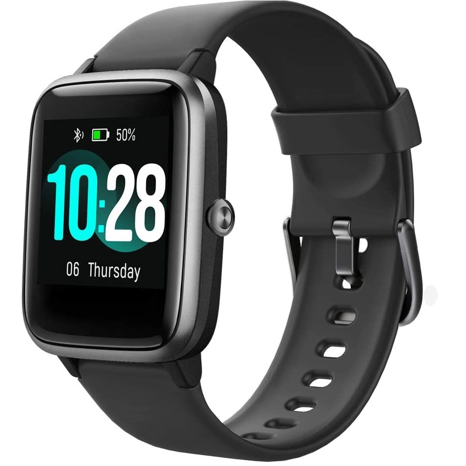 Smartwatch ID205L, LCD, IP68, Sticla 2.5D, 1.3 inch, Negru