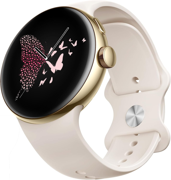 Ceas Smartwatch Ultra AMOLED ViBE™ ONE PRO Apel Bluetooth HD, 1.3” Fluid Touch, Smart AI Asistent Vocal, 24/7 Fitness Tracker, ECG/HR/SpO2/Somn, 100+Moduri Sport, Curea Silicon Sleek Design Soft Honey Gold