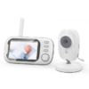 Baby Monitor WiFi HelloKid™ OPTI 3.5” AI NightVision HD, Monitorizare 360°, Senzor Temperatura, Sunet Bidirectional, Mod VOX, 8 Cantece, Alarma, Control Volum, Detectie Inteligenta, Alb