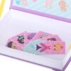 Joc Educativ, Magnetic Book, Girl's Costume, Include 51 de Piese de Puzzle, 6 Cartonase Duble cu Imagini, Cutie Pentru Depozitare, Indiggo, 3ani, Roz