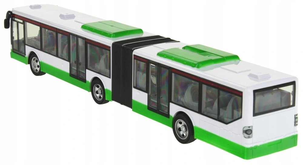 Autobuz cu Telecomanda, Roti de Cauciuc, Merge Inainte/Inapoi/Stanga/Dreapta, Faruri care Lumineaza, 44.5 Lungime, Verde